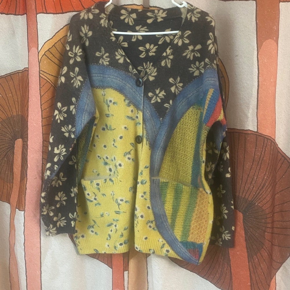 Floral Multi Patterned Cardigan - image 1